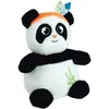 Image de Peluche bouillotte INDIAN PANDA - JEMINI - H 21 cm - Blanc et noir - Bébé