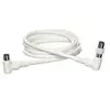 Image de Câble Coaxial mâle/femelle Fiches coudé à 90 des 2 cotes 1.50 m Blanc 9.52 mm