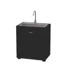 Image de Meuble avec Évier pour Cuisine d'Extérieur 80 x 55 cm en Acier Noir LE Métal