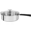 Image de Set sauteuse 24 cm avec couvercle et poignée noire Mutine Amovible