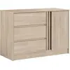Image de Commode 3 tiroirs 1 portes Palmyre Bois
