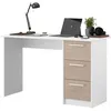 Image de Bureau droit ESSENTIEL - 3 tiroirs - Décor chene et blanc - L 121,2 x P 55 x H 74,5 cm - PARISOT
