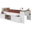 Image de Lit combiné enfant avec rangements et bureau CLoe - 90 x 200 cm - Décor blanc et chene - PARISOT