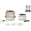 Image de Batterie de cuisine Arthur Martin Batterie 18 pieces creme AM1453 CREME