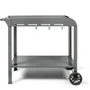 Image de Desserte pour plancha - LIVOO - GS168G - 2 roues crantées ø 14,5 cm - Plateau supérieur 70 x 50 cm - Plateau inférieur 79 x 49 cm