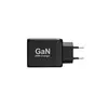 Image de CHARGEUR SECTEUR GAN 65 W AVEC 2 PORTS USB-C + 1 PORT USB + CABLE USB-C 2M NOIR