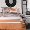 Image de Parure de lit 2 personnes -TODAY - 240x220 cm - 100% Coton - Orange, Noir et Blanc