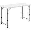 Image de Table de réception pliante - TERRANOVA - Blanche - Structure acier et Plateau en Polyéthylene PEHD - 4 personnes - 122x60,5xH74 cm