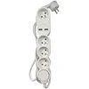 Image de MULTIPRISE 4 PLOTS + 2 PORTS USB 1,5M BLANCHE