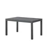 Image de Table de jardin extensible rectangulaire 6 a 10 personnes - Structure aluminium - L 135-270 x P 90 x H 75 cm - Gris foncé