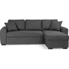 Image de Canapé d'angle convertible réversible 4 places - Tissu gris - L 244 x P 151 x H 90 - HAMILTON - Fabriqué en Ukraine