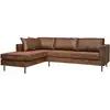Image de Canapé d'angle microfibre aspect cuir vieilli Pittsburgh