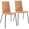 Image de Lot de 2 chaises hêtre Reda Bois / Métal