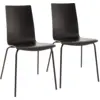 Image de Lot de 2 chaises hêtre teinté Reda Bois / Métal