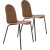 Image de Lot de 2 chaises noyer Riaz Bois / Métal