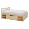 Image de Lit rangement bois massif Tara 160 x 200 cm Bois