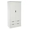 Image de Armoire 2 portes 2 tirois bois Théa Bois