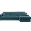 Image de Canapé d'angle convertible et réversible tissu recyclé déhoussable Aubin