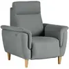Image de Fauteuil relax electrique tissu coton lin Bergen
