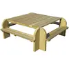 Image de Table carrée avec bancs CIHB Elite, pin autoclave Bois