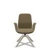 Image de Fauteuil de bureau à dossier inclinable pieds bois Ellie Pro 20HW Bois / Tissus