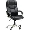 Image de HOMCOM Chaise Bureau Luxe Pivotant Fauteuil Ordinateur Manager Noir