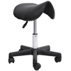 Image de Tabouret de massage tabouret selle ergonomique pivotant 360° hauteur réglable revêtement synthétique noir