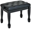 Image de HOMCOM Banc de piano régalable, banc de clavier, assis confortable en bois,charge 200kg, synthétique noir Aosom France