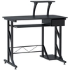 Image de HOMCOM Bureau informatique design en mdf 90 x 50 x 95 cm noir