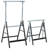 Image de HOMCOM Lot de 2 tréteaux pliables télescopiques hauteur réglable 80-130 cm noir