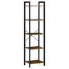 Image de HOMCOM Étagère bibliothèque industriel 5 étagères Dim.40L x 30l x 154H cm