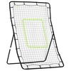 Image de Homcom Filet de rebond de football 90L x 80l x 140H cm cible et sardines de fixation fournies noir vert aosom france