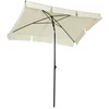 Image de Outsunny Parasol rectangulaire inclinable alu métal polyester haute densité diamètre 2 m beige clair