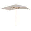 Image de Outsunny Parasol Droit Rectangulaire Bois Polyester Haute Densité Bois de Bambou 2,95L x 2l x 2,55H m Beige