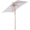Image de Outsunny Parasol rectangulaire inclinable bois polyester haute densité 2L x 1,5l x 2,3H m crème