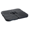 Image de Outsunny Lot de 4 poids de lestage carré avec poignée pour parasol 50 x 50 x 8 cm polyéthylène haute densité noir