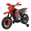 Image de HOMCOM Moto Cross électrique Enfant 3 à 6 Ans 6 V phares klaxon musiques 102 x 53 x 66 cm Rouge et Noir