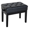Image de Homcom Banquette Tabouret Siège pour Piano Hauteur Réglable Coffre de Rangement Interne Assise Capitonné 55 x 33 x 48-58 cm Bois Noir