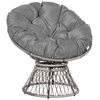 Image de Outsunny Fauteuil Rond en Rotin Fauteuil Papasan Pivotant 87 x 97 x 90 cm Noir