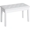 Image de HOMCOM Tabouret de Piano Coffre de Rangement 76 x 36 x 50 cm Similicuir Blanc