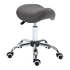 Image de HOMCOM Tabouret de massage tabouret selle ergonomique pivotant 360° hauteur réglable revêtement synthétique gris chromé
