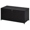 Image de Outsunny Coffre de Rangement Résine Coffre de Rangement Jardin Charge Max. Interne 40 Kg 118 x 54 x 59 cm Café Foncé