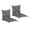 Image de Outsunny Lot 2 Coussins Matelas Chaise Fauteuil Confort Assise Dossier 2en1 98Lx50lx8H cm Gris Aosom France