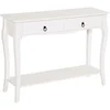 Image de Homcom Console Table de Drapier Style Néo-Rétro Multi-Rangements 100 x 33 x 76 cm Blanc