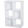 Image de HOMCOM Meuble de Rangement Etagère de Rangement Bibliothèque 3 Caisers et 3 Placards 62 x 30 x 92 cm Blanc
