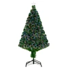 Image de HOMCOM Sapin de Noël sapin artificiel lumineux fibre optique LED multicolore + support pied Ø 60 x 120H cm 130 vert