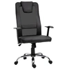 Image de HOMCOM Fauteuil chaise de bureau ergonomique hauteur d'assise réglable pivotante 360 ° nylon revêtement P.U maille 66 x 73 x 118 cm noir
