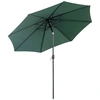 Image de Outsunny Parasol en métal rond polyester 180g/m² manivelle inclinable Ø 3 x 2,45 m vert