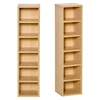 Image de HOMCOM Lot de 2 étagères colonnes Armoire de Rangement CD-DVD 6 + 6 Compartiments dim. 21L x 19l x 88H cm capacité Max. 160 CD Coloris hêtre