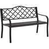 Image de Outsunny Banc 3 places de jardin terrasse style rural chic 127L x 60l x 90H cm métal époxy anticorrosion fonte noir aosom france